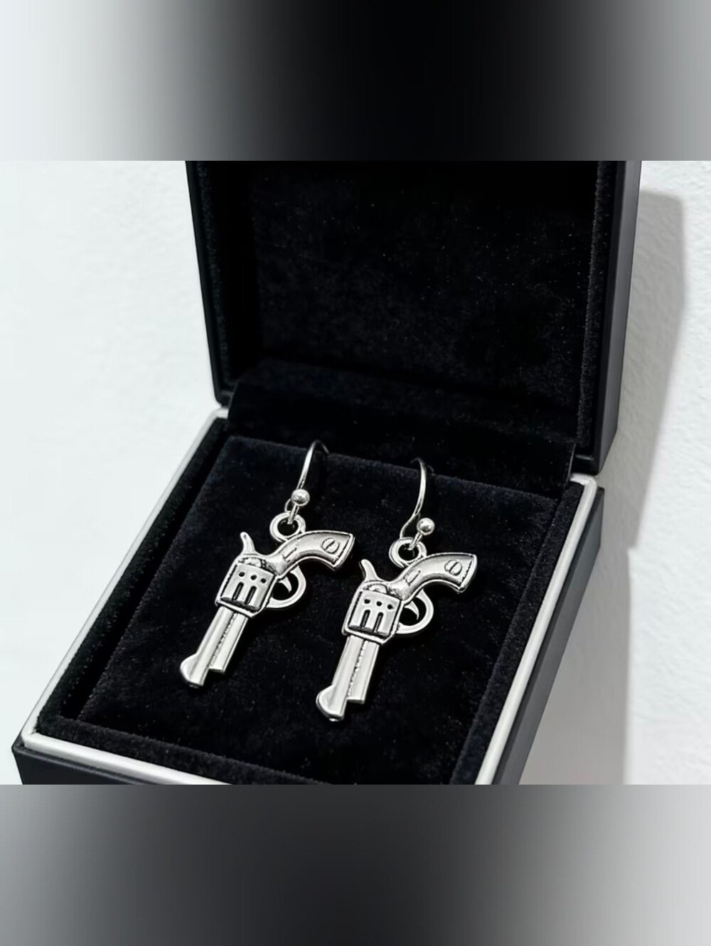 $8 Each Or Bundle 5/$20 Silver Revolver Western Dangle Earrings
